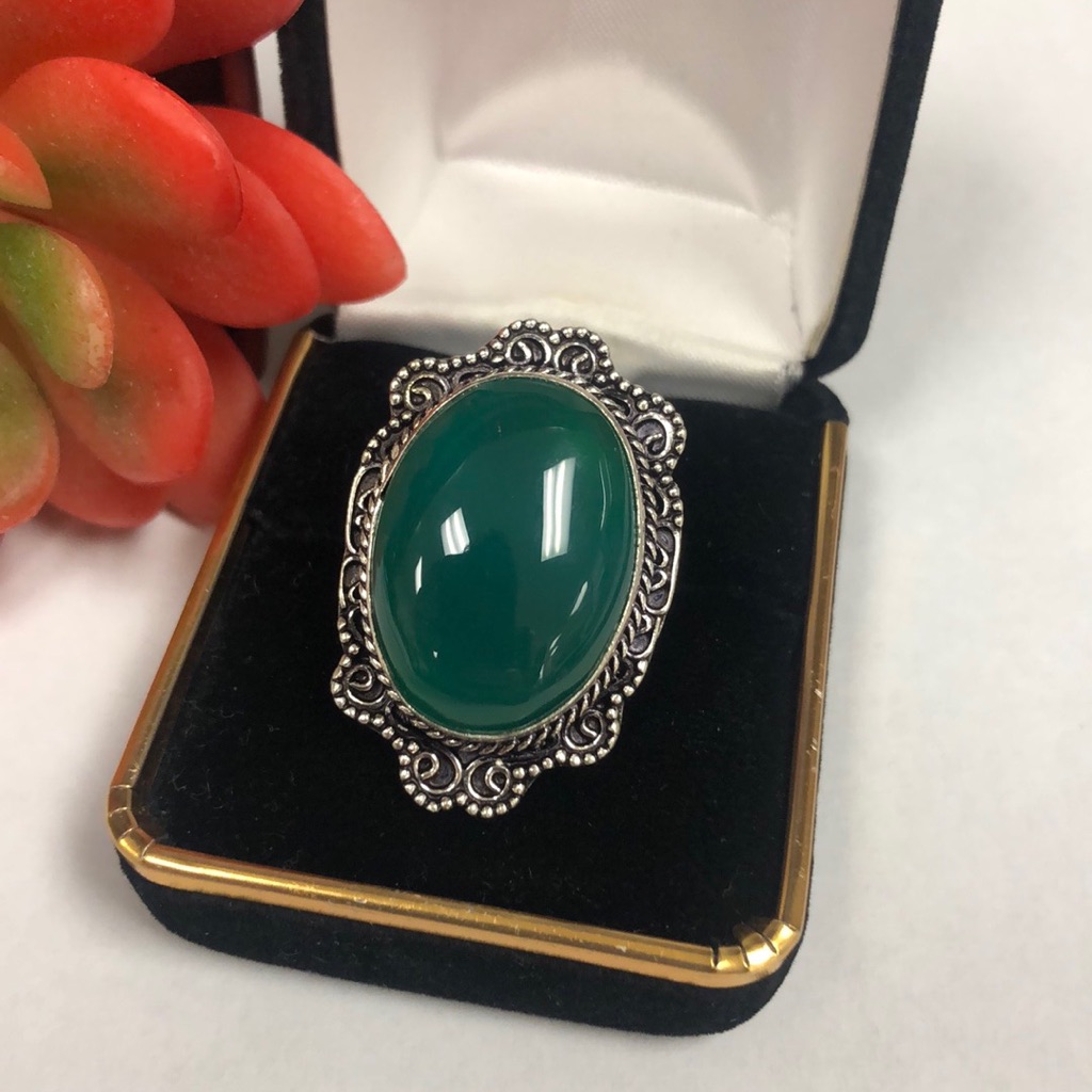 Chalcedony Silver Ring